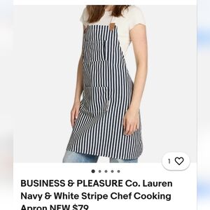 Striped Navy & White Chef Apron